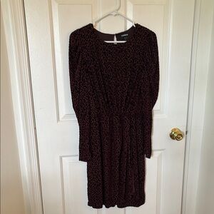 Express Purple Bishop Sleeve Dress Casual